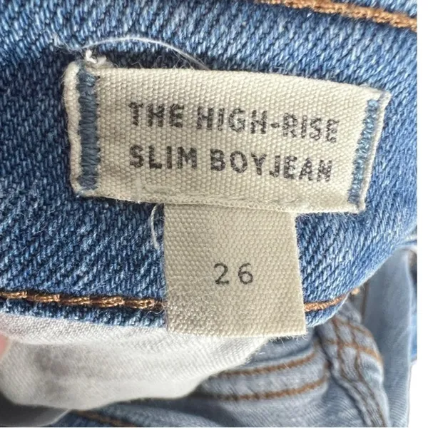 Madewell‎ Women's High-Rise Slim Boyjean Summit Wash Size 26 Denim Casual - Image 4