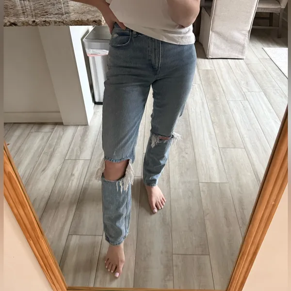 Abercrombie & Fitch 90s Straight Ultra High Rise Jeans Curve Love 26/2L - Image 2