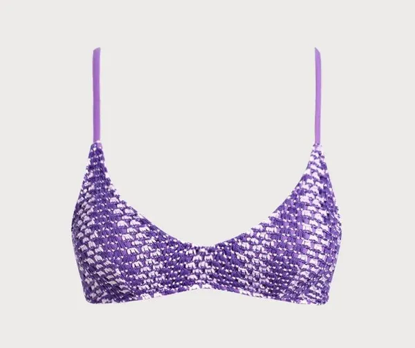 Berlook Purple Striped Crochet Bikini Top & Bottom - Image 6