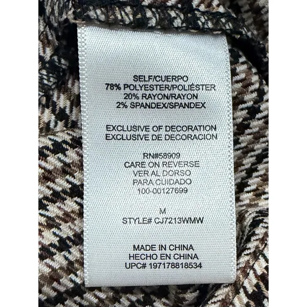 Copper Key Jumper Dress Medium Houndstooth Preppy Academia Brown NWT - Image 6