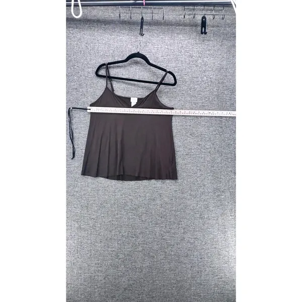 Hanro of Switzerland Womens Flowy Cami Top L Adjustable Brown Relaxed Baselayer - Image 9