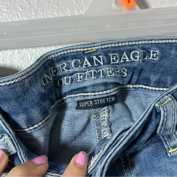 American Eagle Women Denim Light Blue Super Stretch Ankle Jegging Jeans‎ size 6 - Image 5