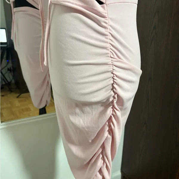 SHEIN Blush Pink Cut-Out Mini Dress - Image 7