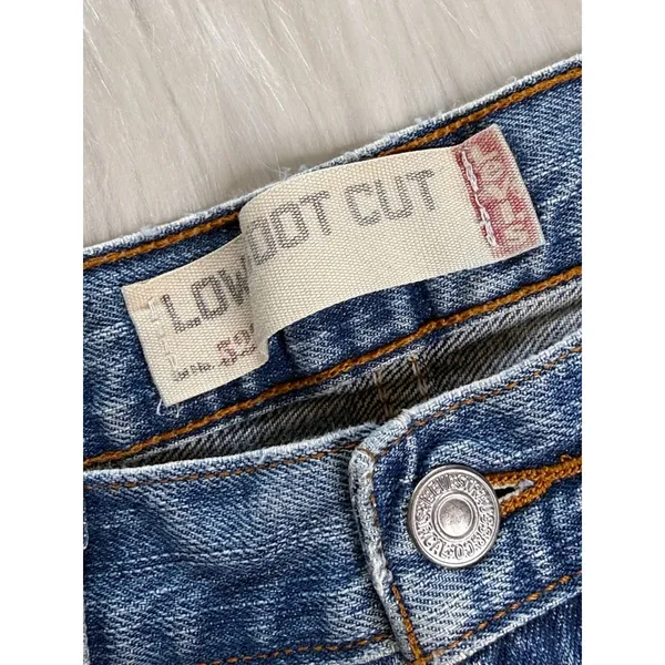 Levi’s Faded Whiskered High Rise Denim Cut Offs from Mens Jeans - Image 2