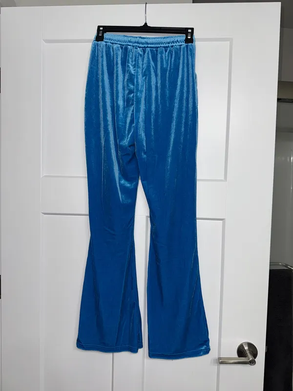 Velvet bell bottoms Blue Size M - Image 2