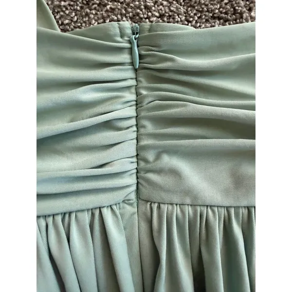 Lucy in the Sky Sage Green Halter Mini Dress with Built-In Shorts S - Image 7