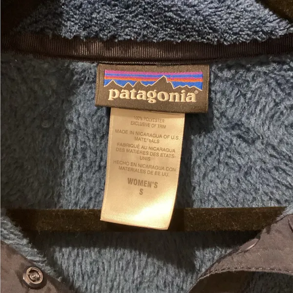Patagonia Teal read tool snap pullover Fleece Jacket small - Image 2