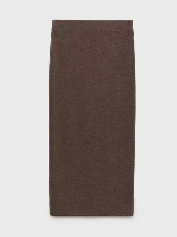 Mango MNG - NWT Brown Knit Maxi Skirt Pencil Style - Image 2