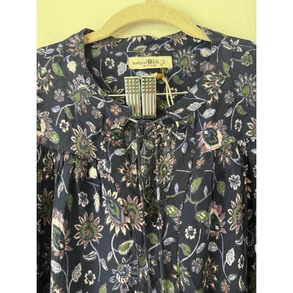 NWT Natural Life Dara Blue Floral Mini Dress Size Small - Image 4