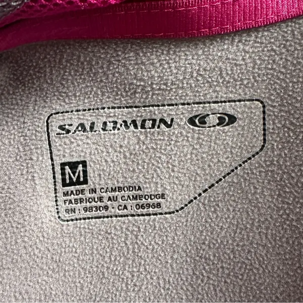 Salomon Half 1/2 Zip Hoodie Pullover Women's M Gray Pink Fleece Thermal Pockets - Image 11