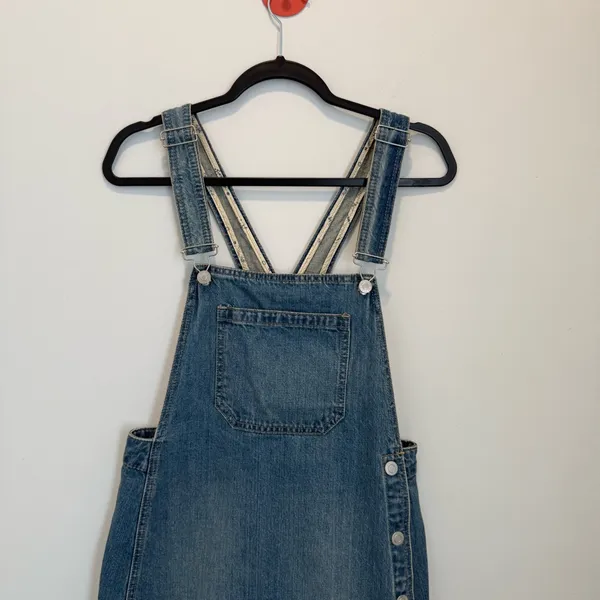Free People - Louise Denim Skirtall Overall Skirt size 4 - Image 6