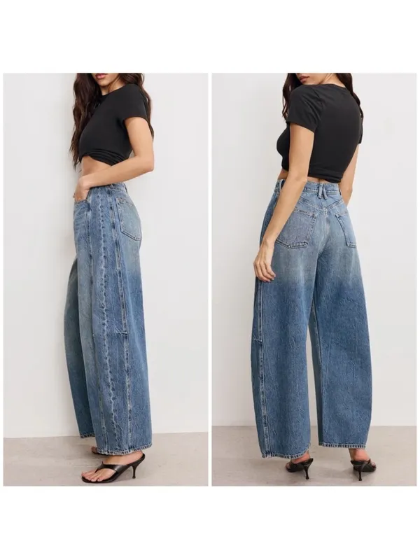 Good American‎ Extreme Barrel Jeans Size 4 27 NWT - Image 3