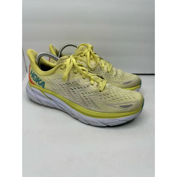Hoka Womens size 9.5 B Clifton 8 Yellow Running Sneakers 1119394 - Image 13