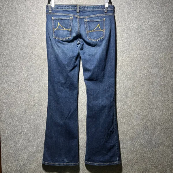Daisy Anchor Blue‎ Bootcut Jeans Size 15 Y2K Low Rise Stretch Denim - Image 8