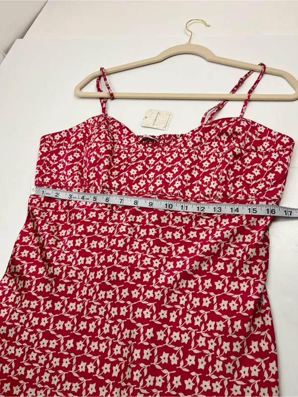 Intimately Free People On Our Radar Slip Dress Floral Red Cherry‎ Combo XL NEW - Image 8