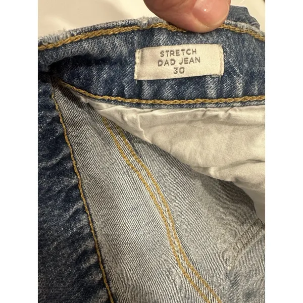 PacSun Stretch Dad Jeans Women’s Size 30/28.5" inseam Ankle Slit Button Fly EUC - Image 9
