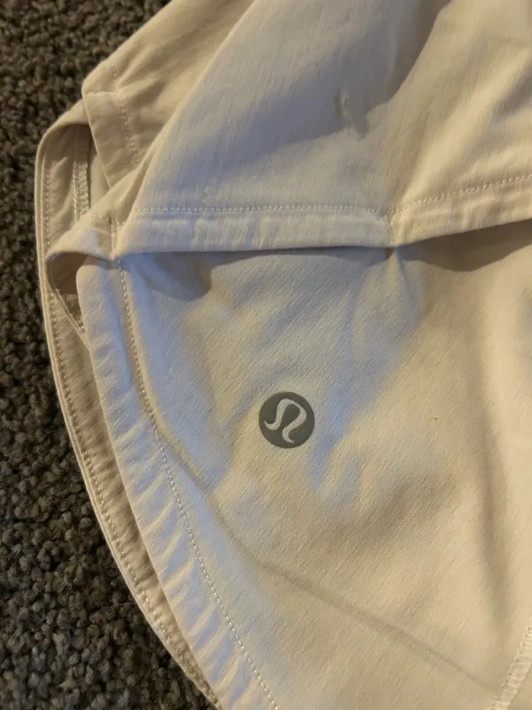 White Lululemon Speed Up Shorts 4" 4 - Image 4
