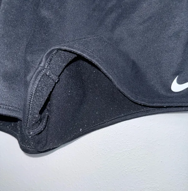 Nike Dri Fit Sweat Shorts Black Logo Waistband Mid-rise Athleisure - Image 5
