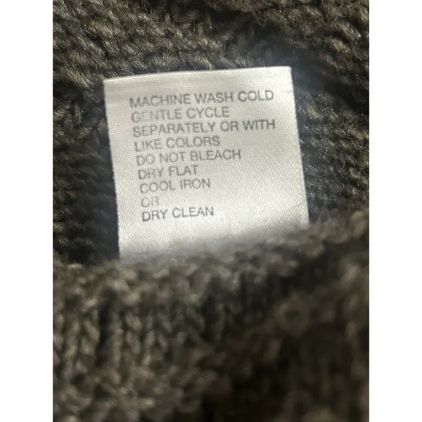 Mary Firenze Sweater Women M Pleated Cardigan Brown /gray Wool Alpaca Italy Made - Image 7