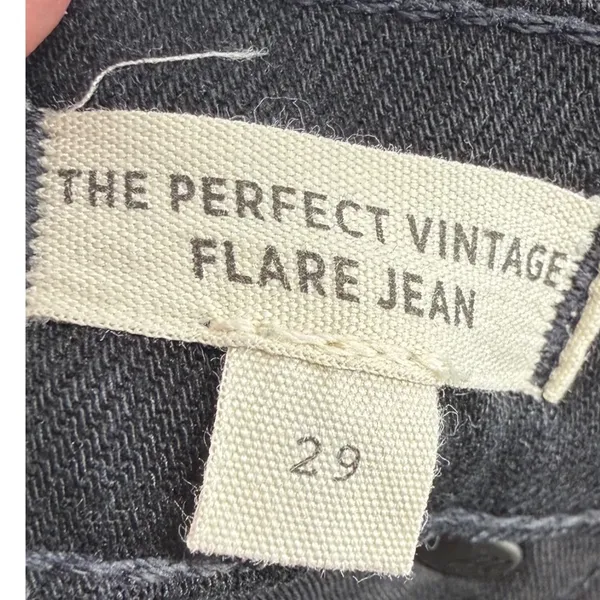 Madewell Womens Perfect Vintage Flare Jeans Black Wash Denim High Rise Size 29 - Image 4