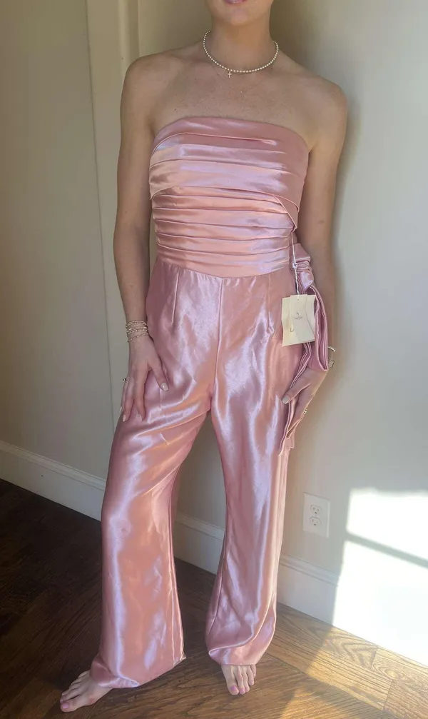 LAN Ting Bride Dress Pink Size 6 - Image 4