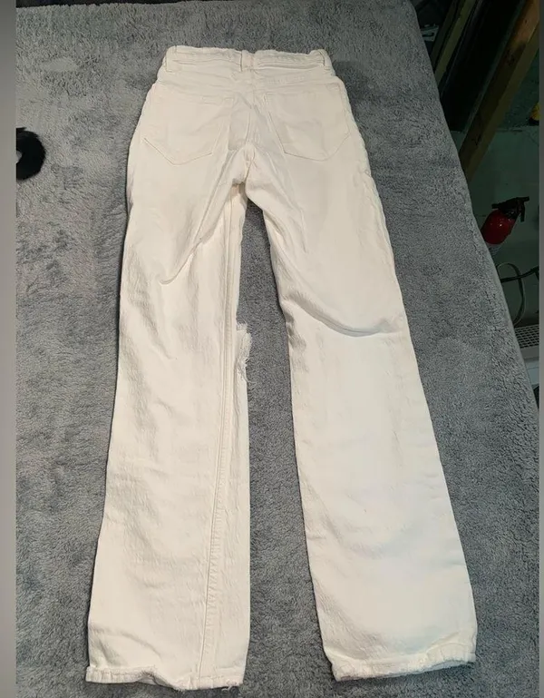 Abercrombie & fitch white ‘90s straight ultra high rise jeans 25/0R - Image 8