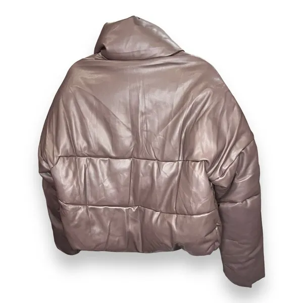 APPARIS Jemma Brown Puffer‎ Coat Size Large Faux Leather NWT - Image 6