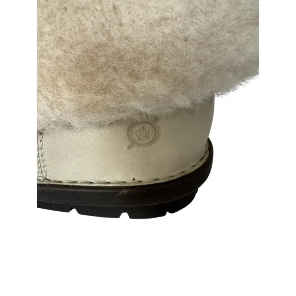 BORN Blaine Shearling Hiker Boots Women's 9 Cream Leather Waterproof NEW - Image 6