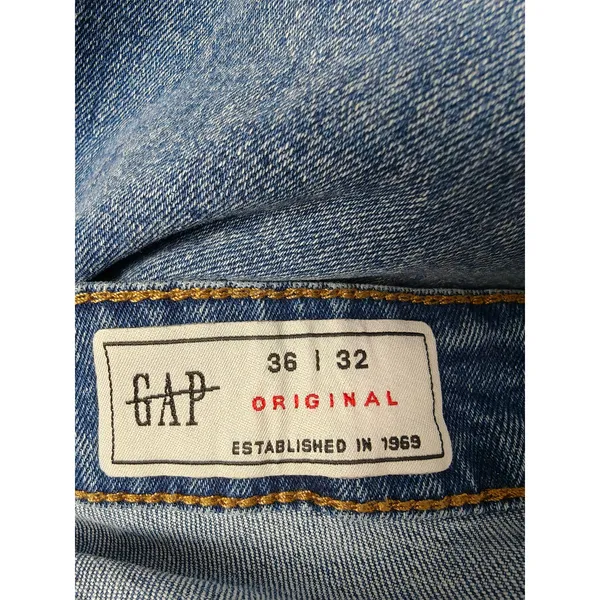 Mens Gap Original Straight Jeans Blue 36x32 - Image 5