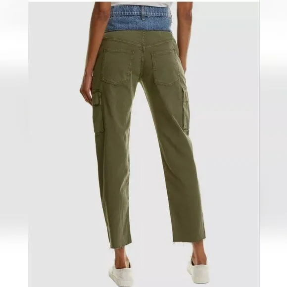 Hudson -1169 Women's Green‎ Cargo High Rise Denim Waist Trousers Pants Size 25 - Image 4