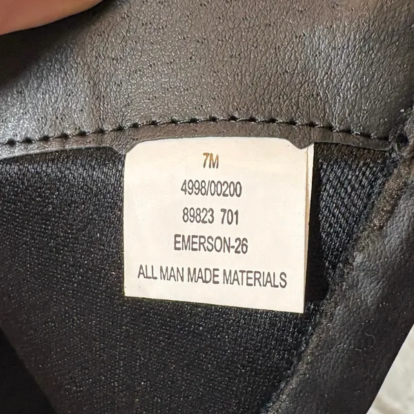 Pierre Dumas Emerson-26 Tall Black Faux Leather Riding Boots Size 7 - Image 6
