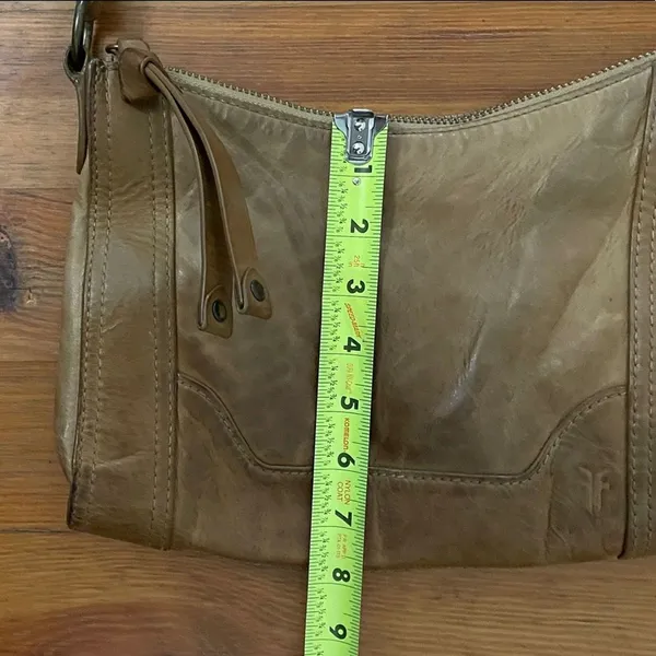 Frye Cognac Brown Melissa Crossbody Leather Shoulder Bag Purse Boho Western - Image 5