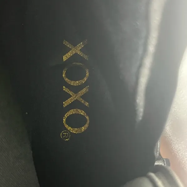 Xoxo Kendal Leather Tall Boot With Gold Heel Accent Zip Women Sz 10m Black New - Image 8