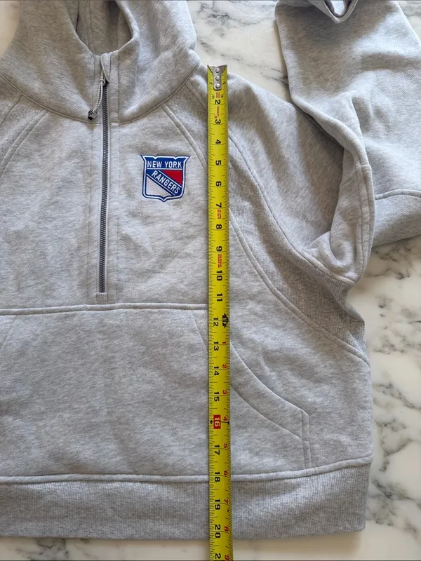 NWOT Lululemon x New York Rangers sz L Scuba Oversized Funnel Neck Half-Zip - Image 7