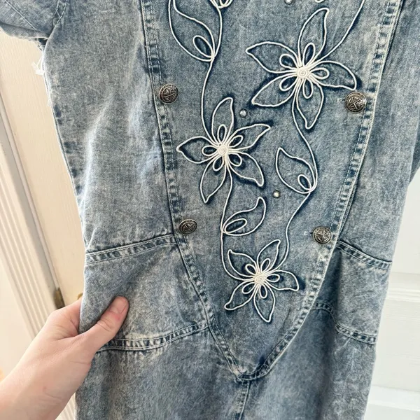 Vintage Rampage Acid Wash denim dress - Image 4