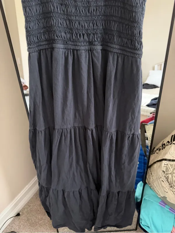 American Eagle Outfitters Black Smocked Tiered Maxi Dress - Image 3