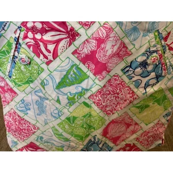 Lilly Pulitzer Jubilee‎ Patchwork Skirt Size 6 Multicolor Cotton Pockets - Image 4