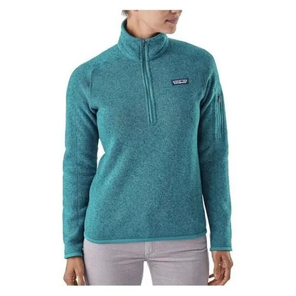 ✨Patagonia Women's Better Sz Medium Sweater 1/4 Zip Fleece Berlin Blue✨ - Image 3