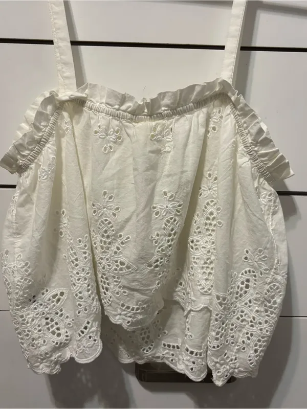 Anthropologie Maeve Eyelet-Border Tank Top - Image 3