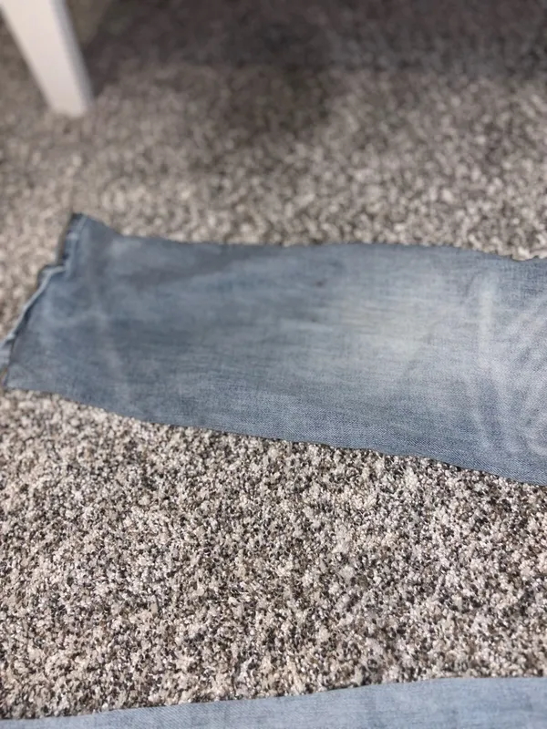 American Eagle Outfitters Slim Straight Light Blue Jeans with Paint Details - Image 12