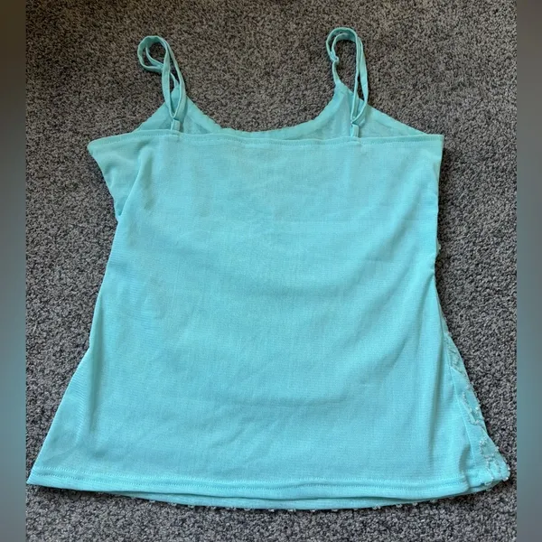 Euro Beaded Tank Top Blue Size M - Image 3