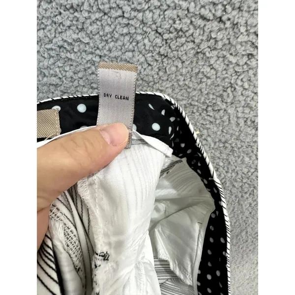 i.e. Pants Womens 8 Gray White Pinstripe Straight‎ Leg Y2K Minimalist Workwear - Image 8