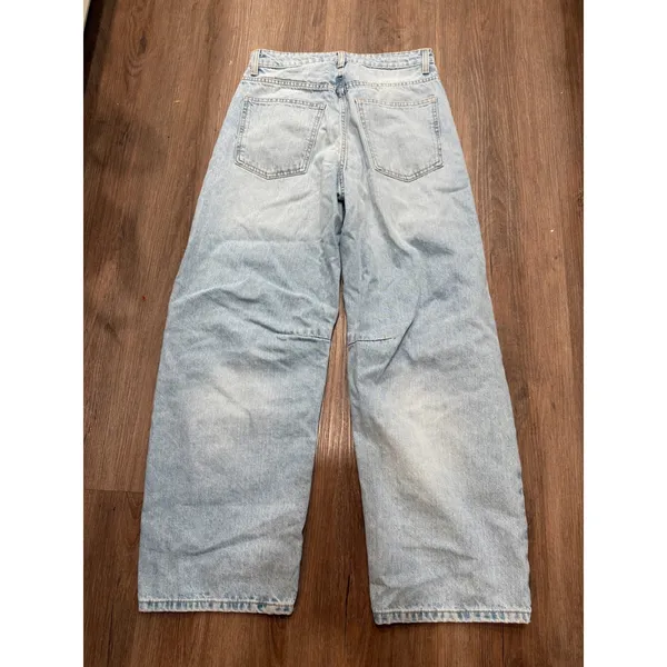 ZARA Wide Leg Light Wash Denim Jeans Womens EUR 34 USA 2‎ - Image 4