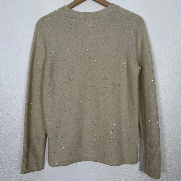 Lilly Pulitzer Morgen Sequin Metallic Pullover Sweater Size Large - Image 3