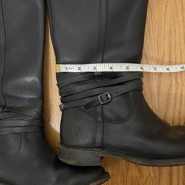 FRYE Leather Black Knee high Riding Western country boots US 7 -77754 4003 - Image 11