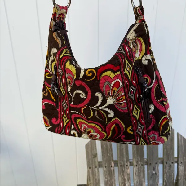 VERA BRADLEY Lisa B PUCCINI Shoulder Tote Handbag‎ 14x10” W - Image 4