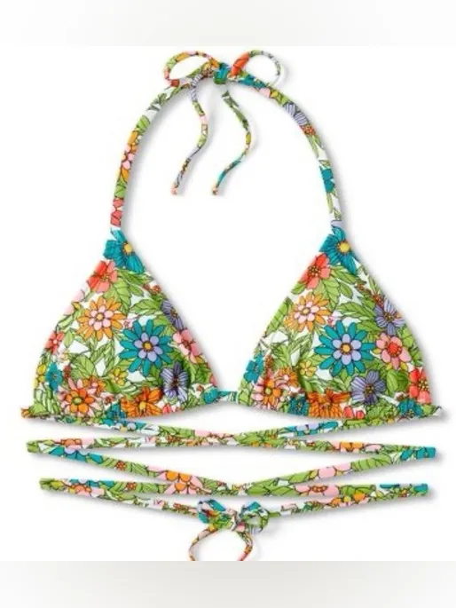 Wild Fable Floral Tie-String Bikini - Image 8