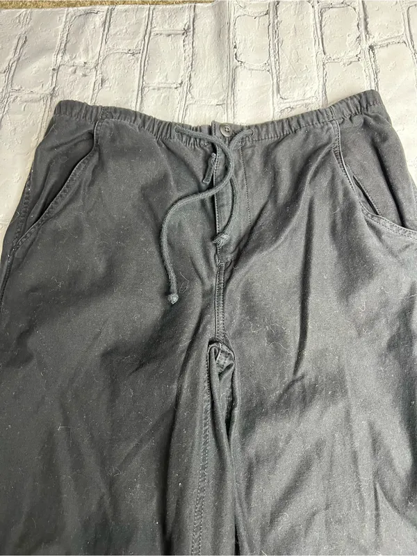 TNA Black Drawstring Elastic Hem Pants size small joggers - Image 8
