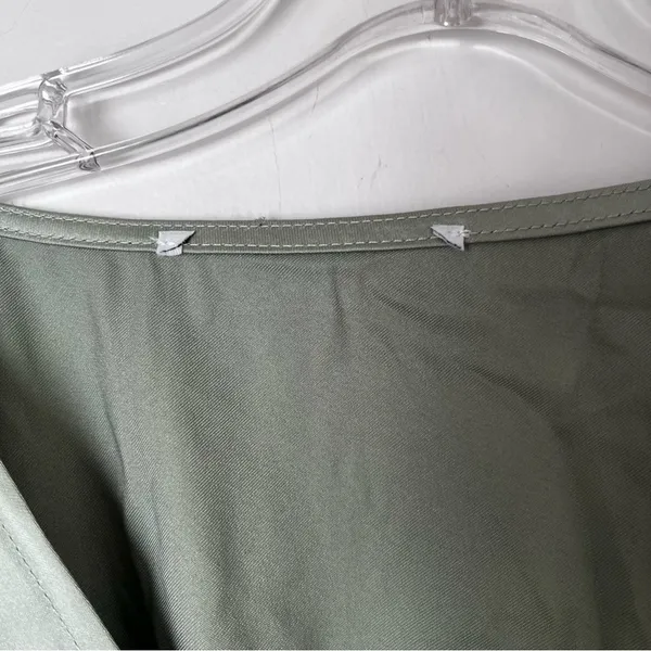 Petal & Pup Ricki Sage Green Satin Maxi Dress XS - Image 9
