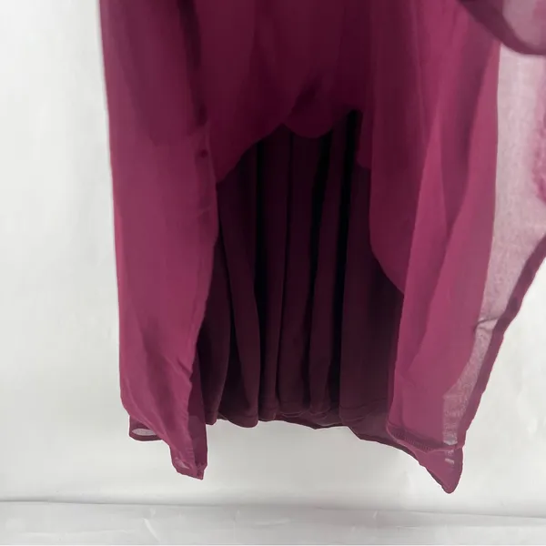 Show Me Your Mumu Flowy Ruffle Maxi Dress‎ in Merlot Chiffon NWT Size XS - Image 10